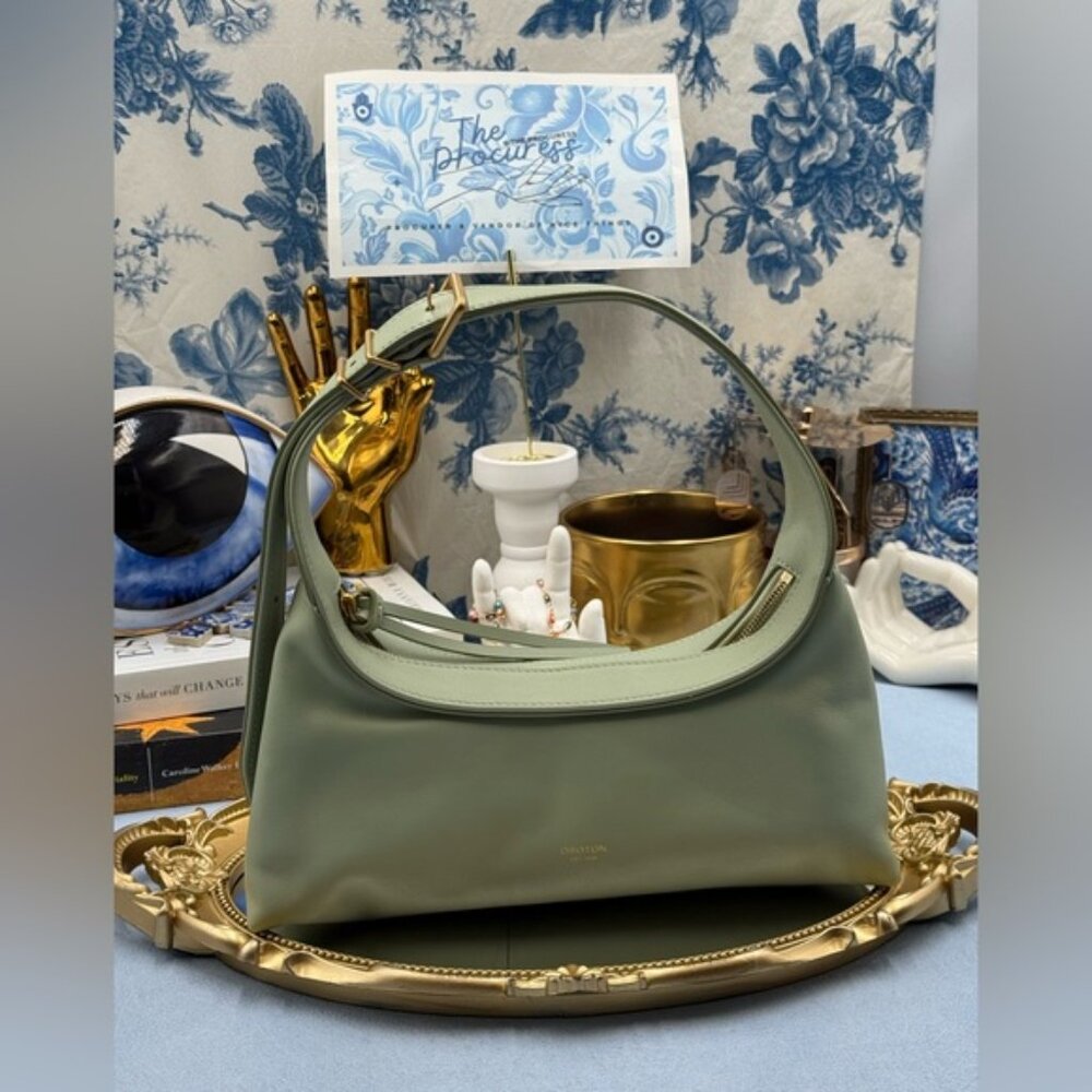 🆕 OROTON 🧿 NWOT Cinder Mini Baguette Shoulder Bag, Agave Green - Picture 2 of 12
